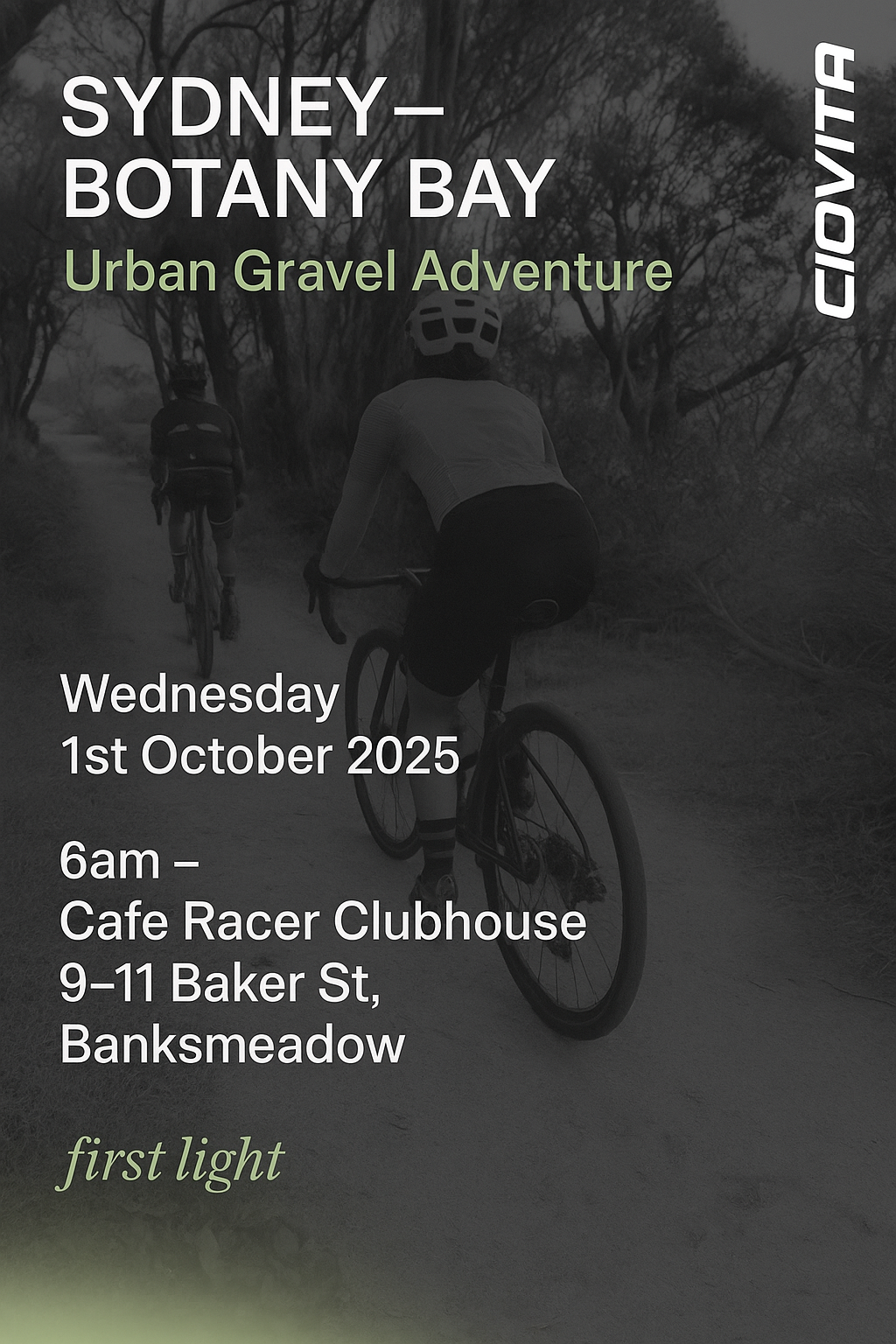First Light Urban Gravel Ride - BANKSMEADOW 6:00am WEDNESDAY 1st Of OCTOBER 2026