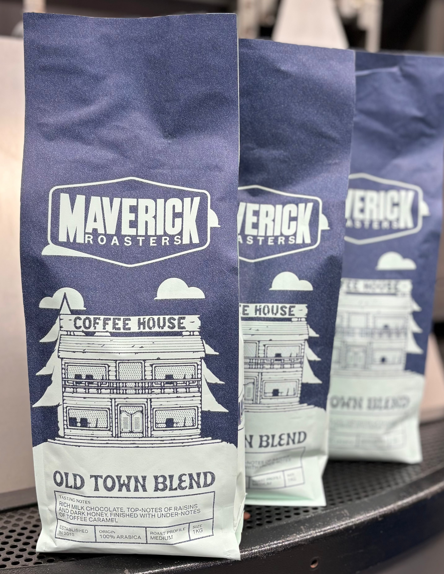 Maverick Roasters (Old Town Blend) 1kg x12 Whole Bean, 100% Arabica