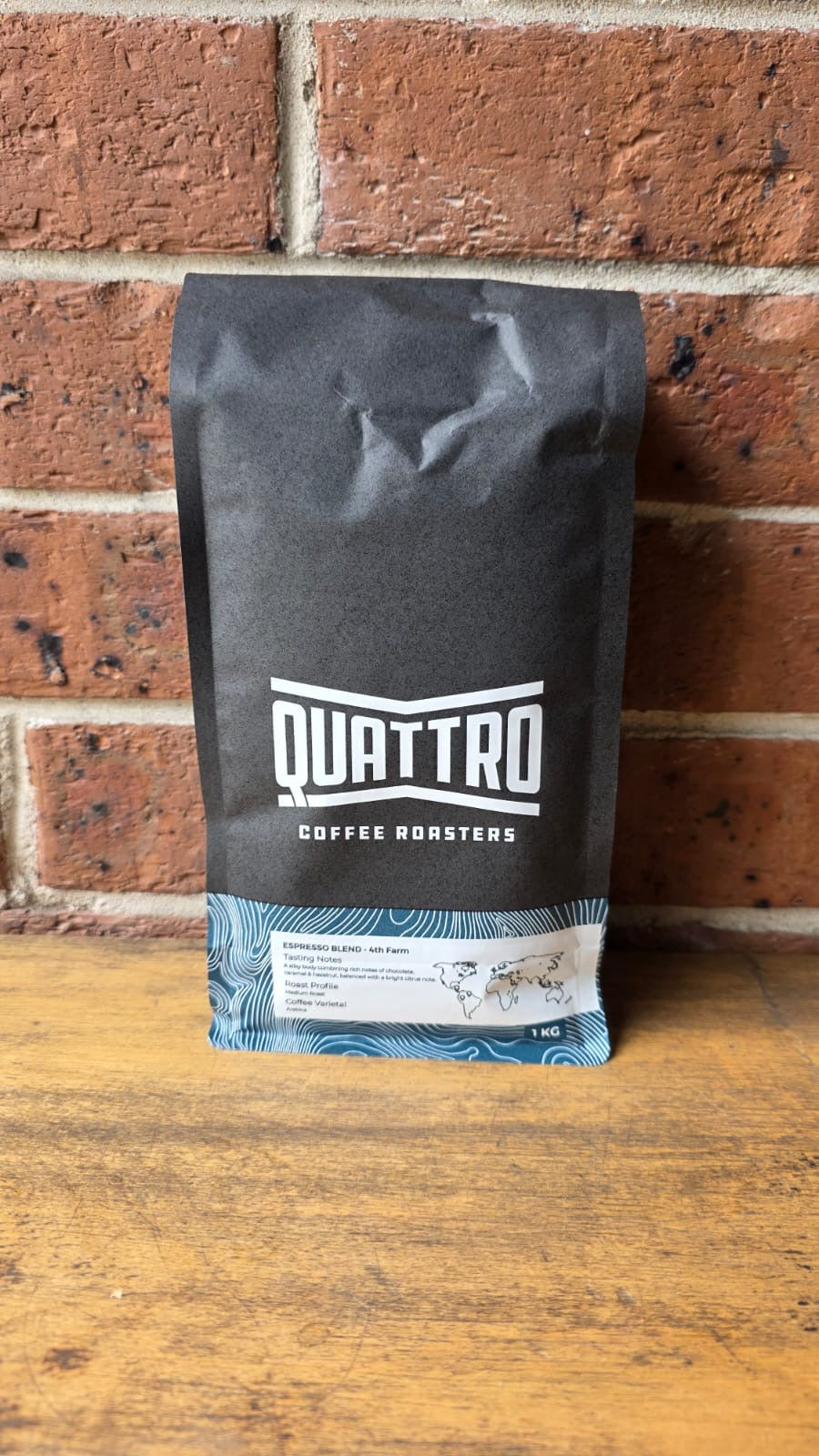 Quattro Coffee Roasters (4th Farm Espresso) 1kg Whole Bean, 100% Arabica